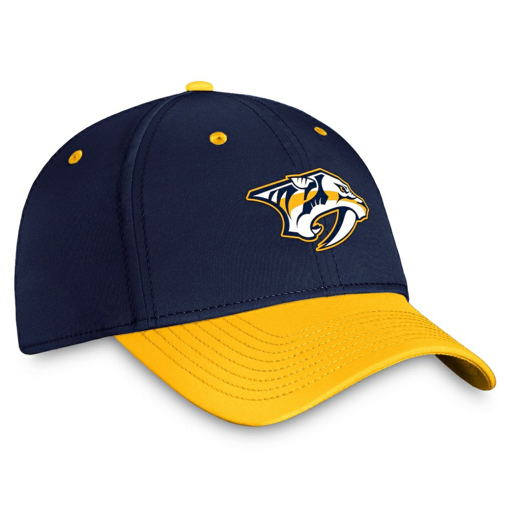 Nashville Predators Fanatics Authentic Pro Rink Two-Tone Flex Hat – Navy/Gold Hats
