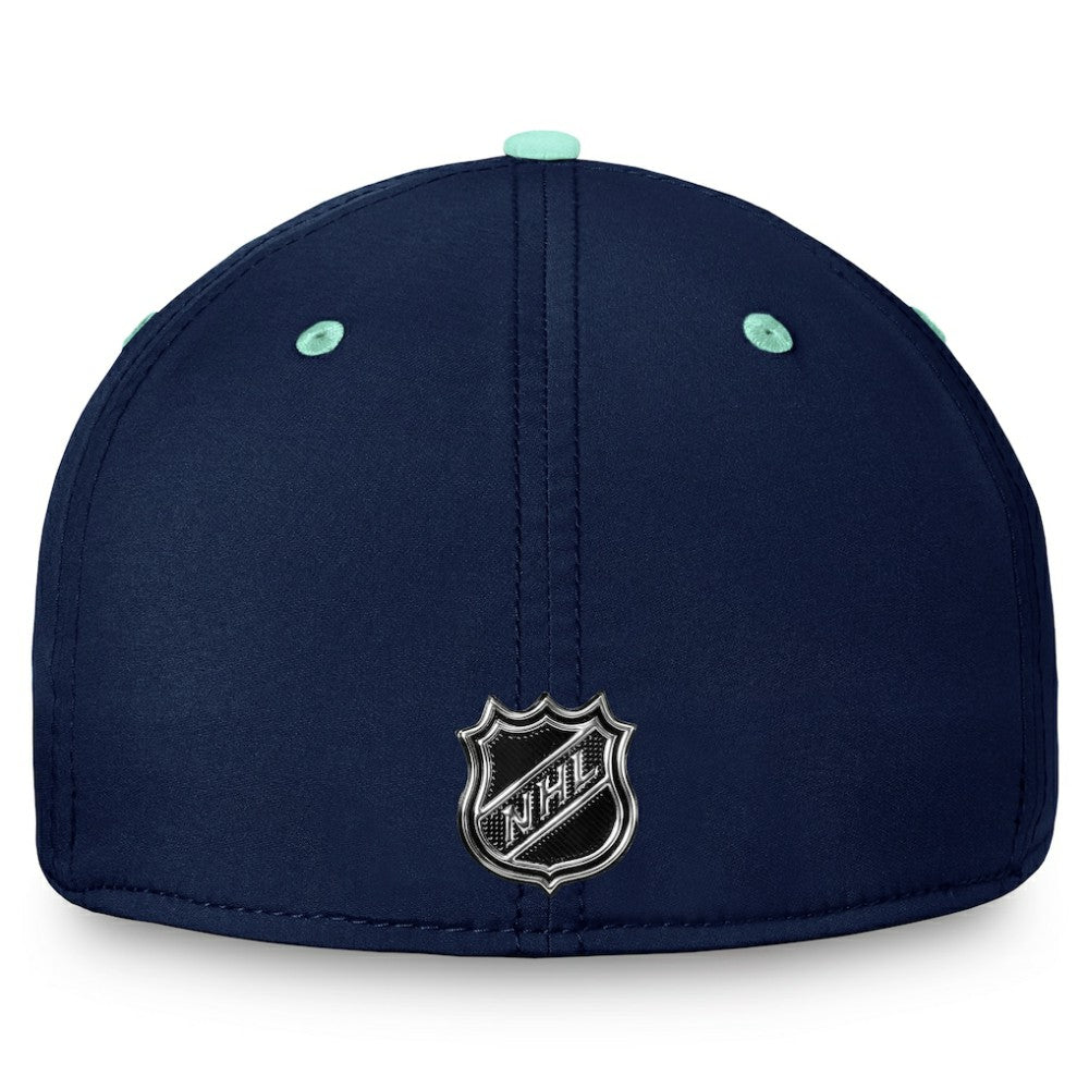 Seattle Kraken Fanatics Authentic Pro Rink Two-Tone Flex Hat – Deep Sea Blue/Light Blue Hats