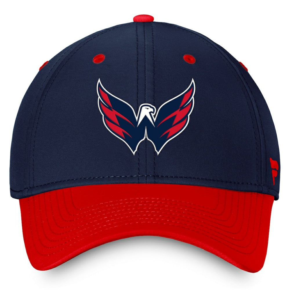 Washington Capitals Fanatics Authentic Pro Rink Two-Tone Flex Hat – Navy/Red Hats