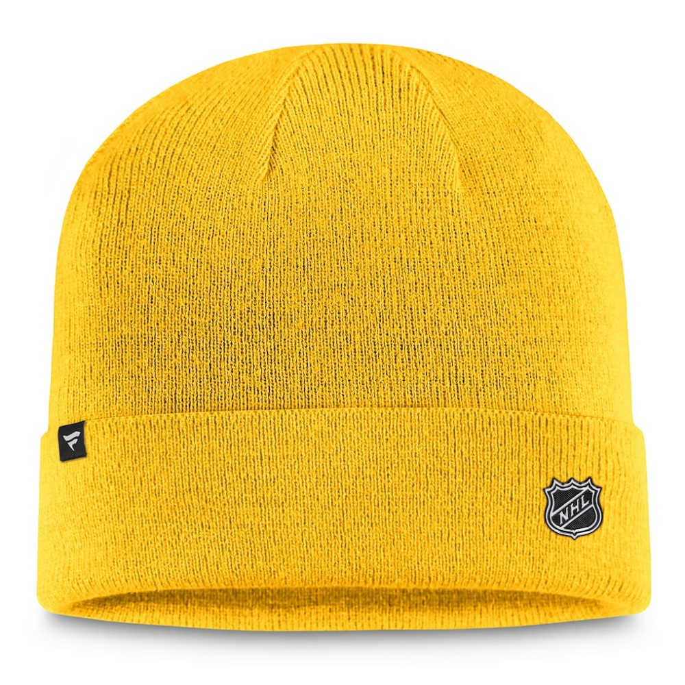 Nashville Predators Fanatics Authentic Pro Cuffed Knit Hat – Gold Hats
