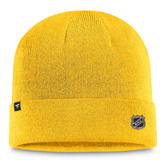 Nashville Predators Fanatics Authentic Pro Cuffed Knit Hat – Gold Hats