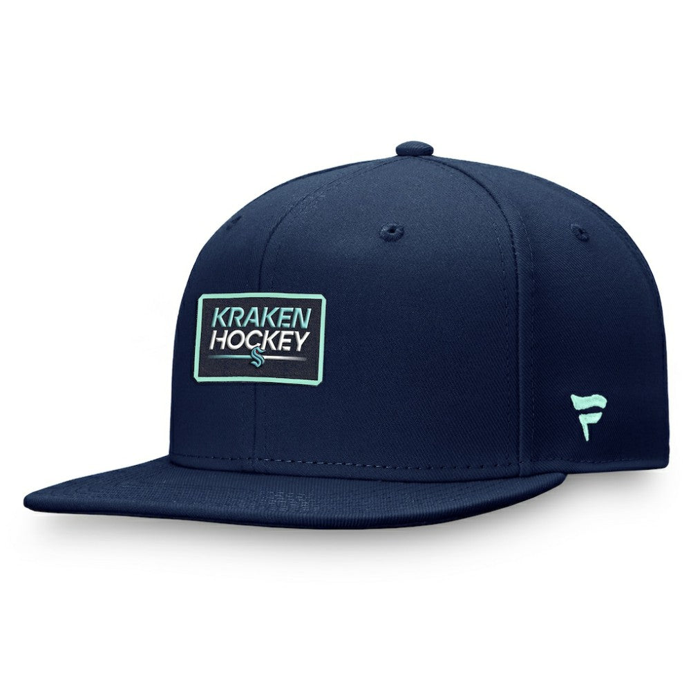 Seattle Kraken Fanatics Authentic Pro Prime Snapback Hat – Deep Sea Blue Hats