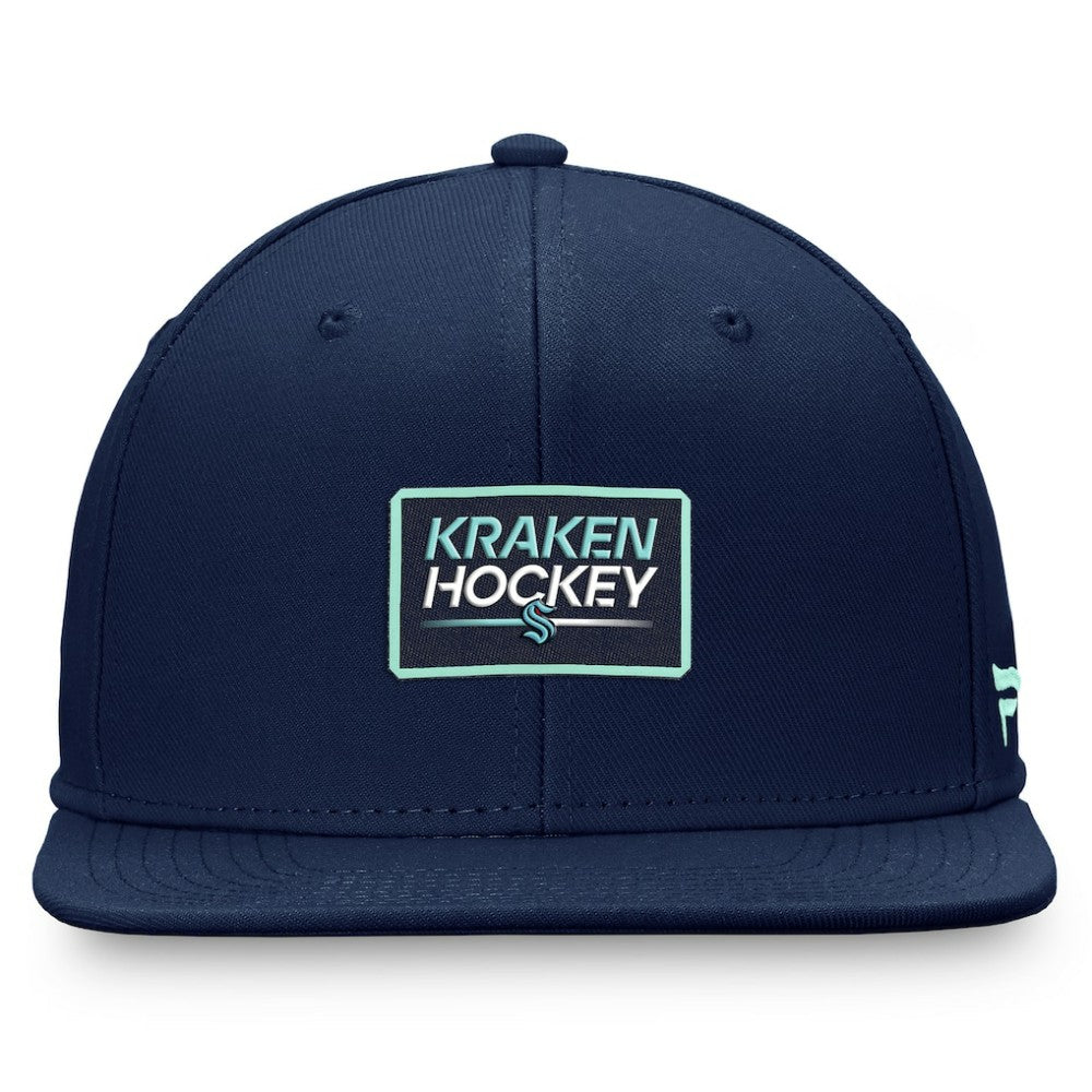 Seattle Kraken Fanatics Authentic Pro Prime Snapback Hat – Deep Sea Blue Hats