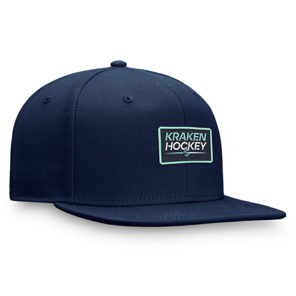Seattle Kraken Fanatics Authentic Pro Prime Snapback Hat – Deep Sea Blue Hats