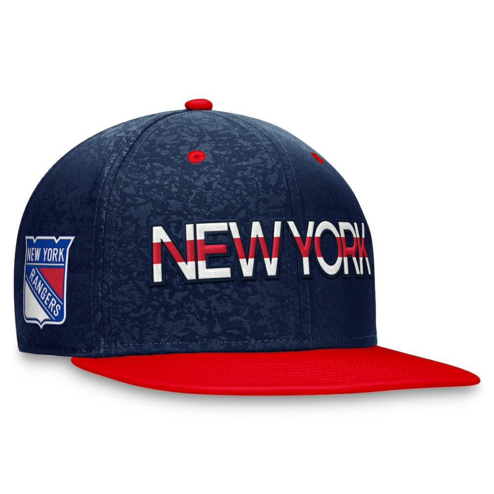 New York Rangers Fanatics Authentic Pro Rink Two-Tone Snapback Hat – Navy/ Red Hats