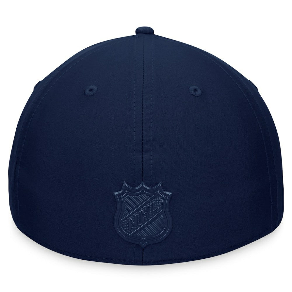 Seattle Kraken Fanatics Authentic Pro Road Stack Logo Flex Hat - Deep Sea Blue Hats