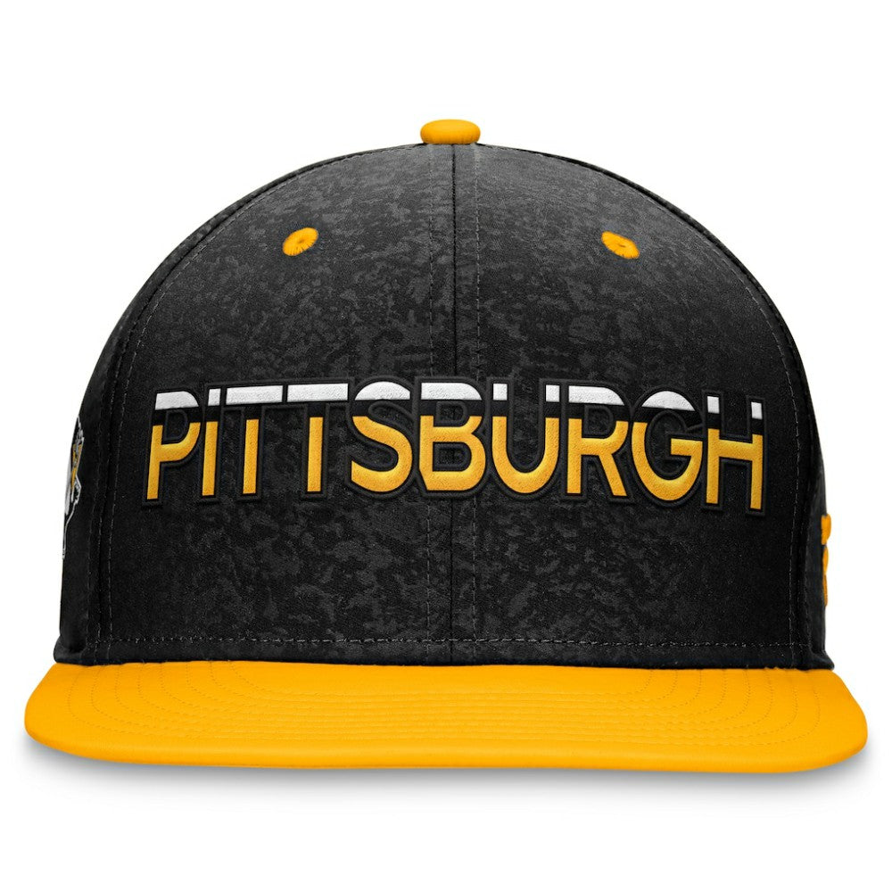 Pittsburgh Penguins Fanatics Authentic Pro Rink Two-Tone Snapback Hat – Black/Gold Hats