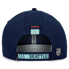 Seattle Kraken Fanatics Authentic Pro Rink Adjustable Hat - Deep Sea Blue Hats