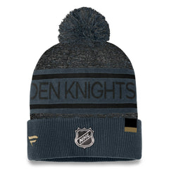Vegas Golden Knights Fanatics Authentic Pro Cuffed Knit Hat with Pom - Gray Hats