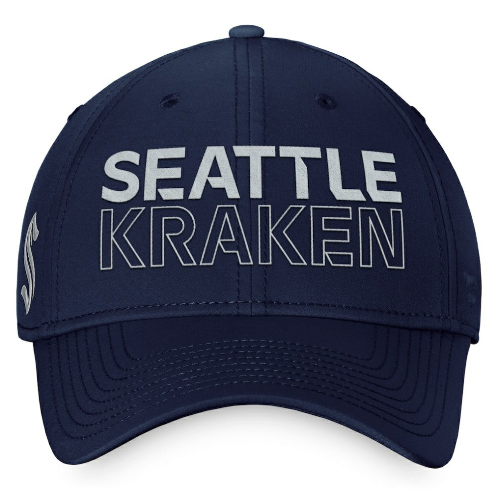 Seattle Kraken Fanatics Authentic Pro Road Flex Hat – Deep Sea Blue Hats