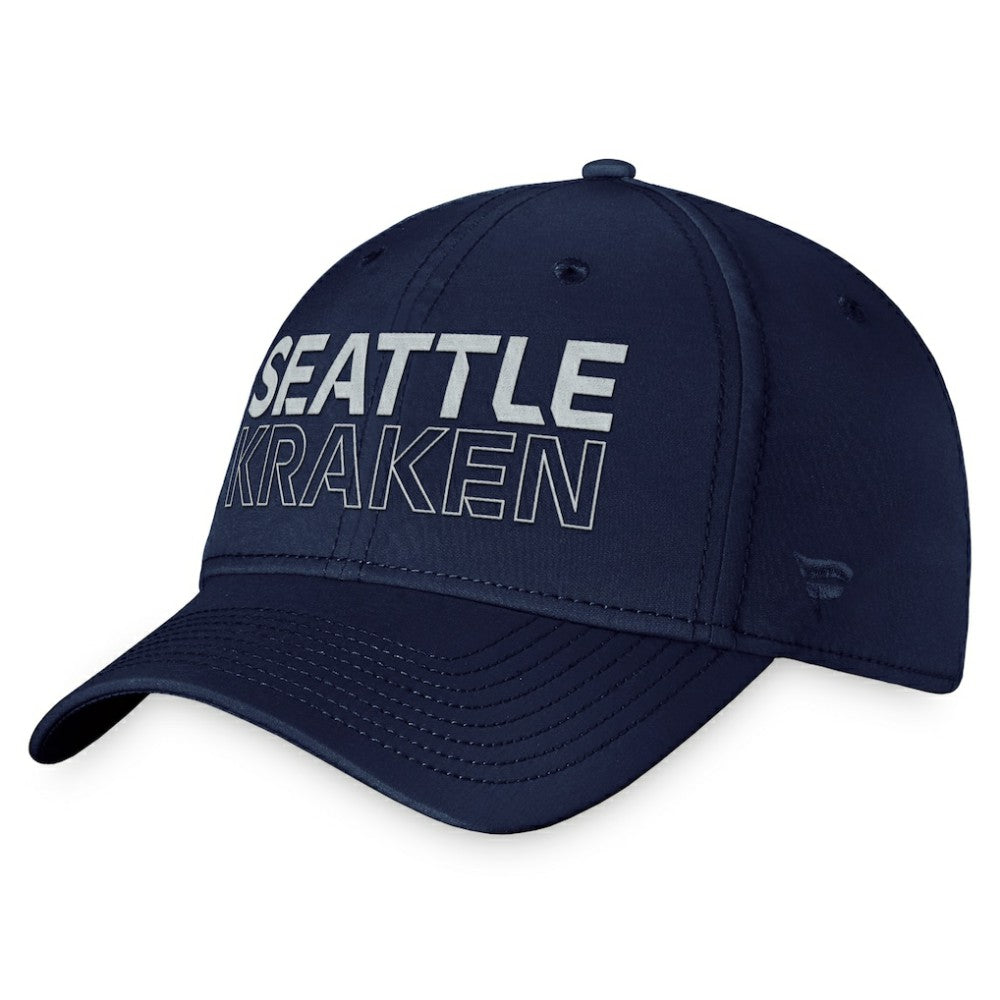 Seattle Kraken Fanatics Authentic Pro Road Flex Hat – Deep Sea Blue Hats