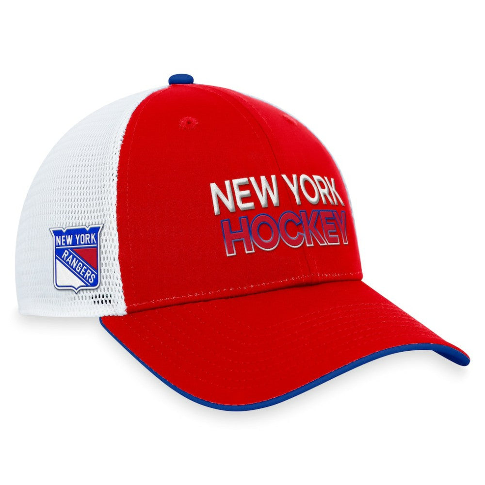 New York Rangers Fanatics Authentic Pro Rink Trucker Adjustable Hat - Red Hats