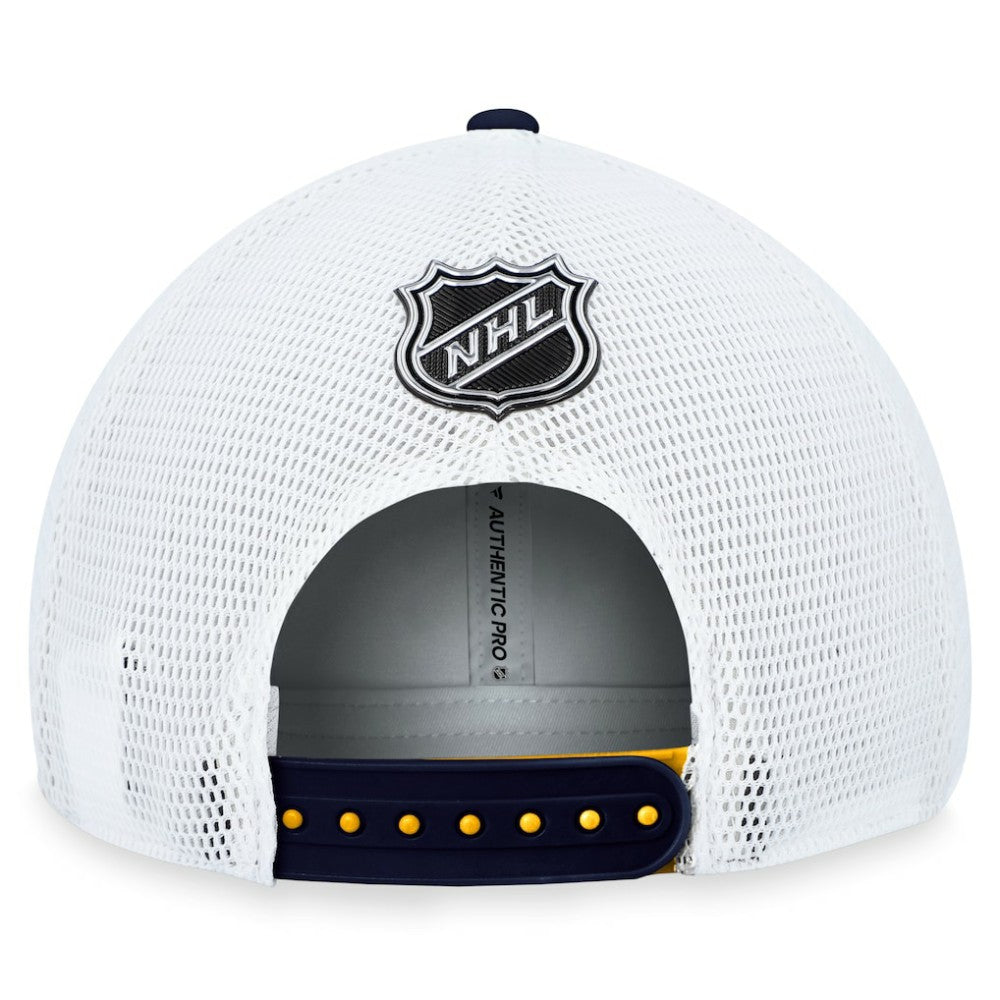 St. Louis Blues Fanatics Authentic Pro Rink Trucker Adjustable Hat - Gold Hats