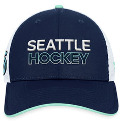 Seattle Kraken Fanatics Authentic Pro Rink Trucker Adjustable Hat - Deep Sea Blue Hats