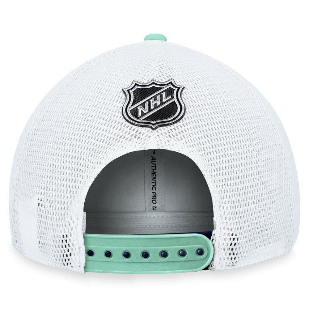 Seattle Kraken Fanatics Authentic Pro Rink Trucker Adjustable Hat - Deep Sea Blue Hats