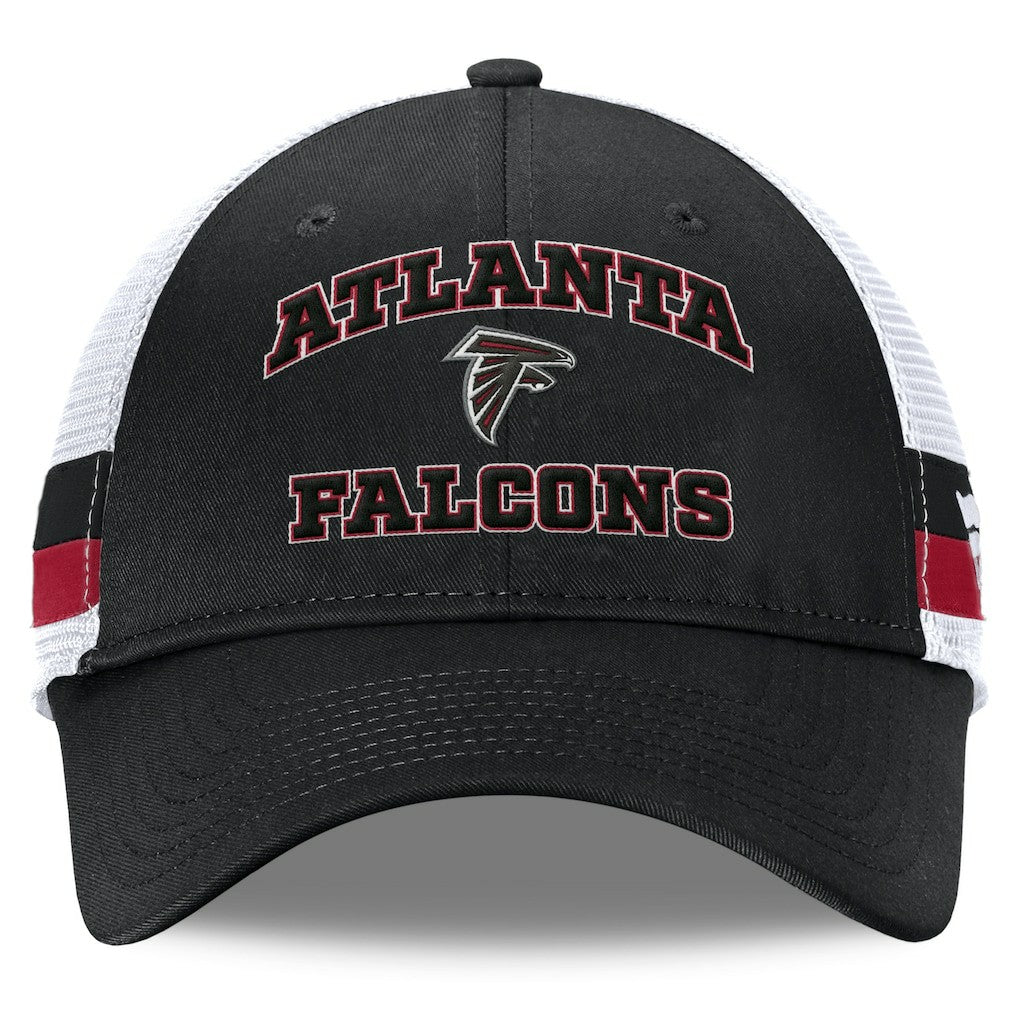Atlanta Falcons Fundamentals Side Stripe Trucker Adjustable Hat - Black/White on sale