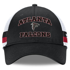 Atlanta Falcons Fundamentals Side Stripe Trucker Adjustable Hat - Black/White on sale