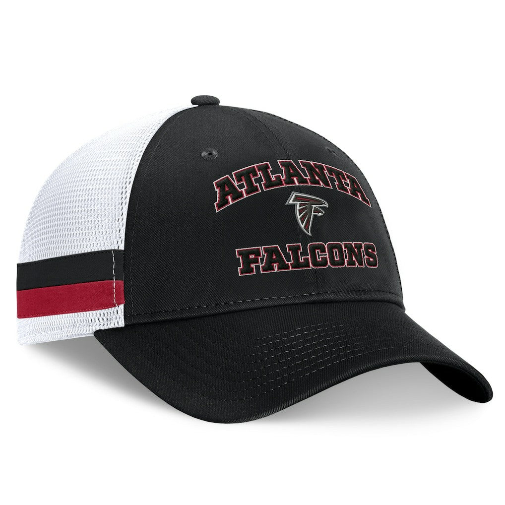 Atlanta Falcons Fundamentals Side Stripe Trucker Adjustable Hat - Black/White on sale