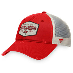 Tampa Bay Buccaneers Heritage Patch Trucker Adjustable Hat - Red/Natural discount