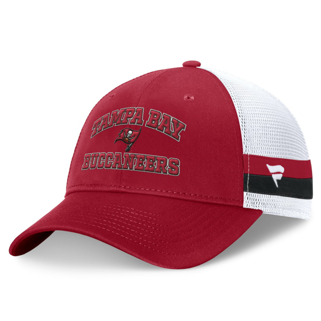 Tampa Bay Buccaneers Fundamentals Side Stripe Trucker Adjustable Hat - Red/White online