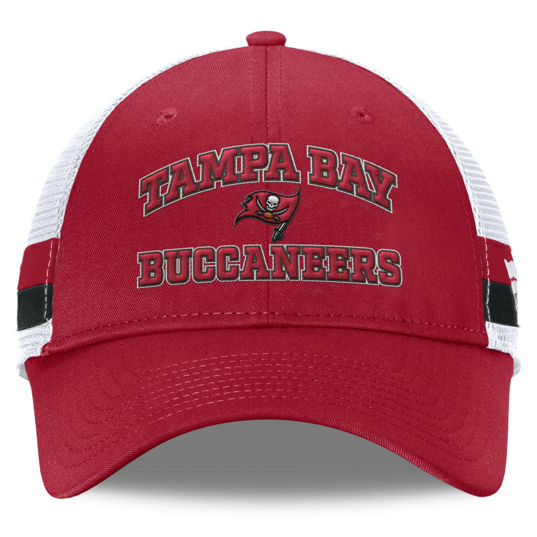 Tampa Bay Buccaneers Fundamentals Side Stripe Trucker Adjustable Hat - Red/White online