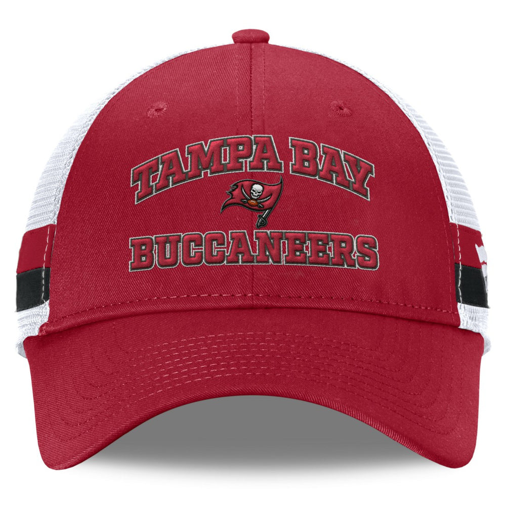 Tampa Bay Buccaneers Fundamentals Side Stripe Trucker Adjustable Hat - Red/White online