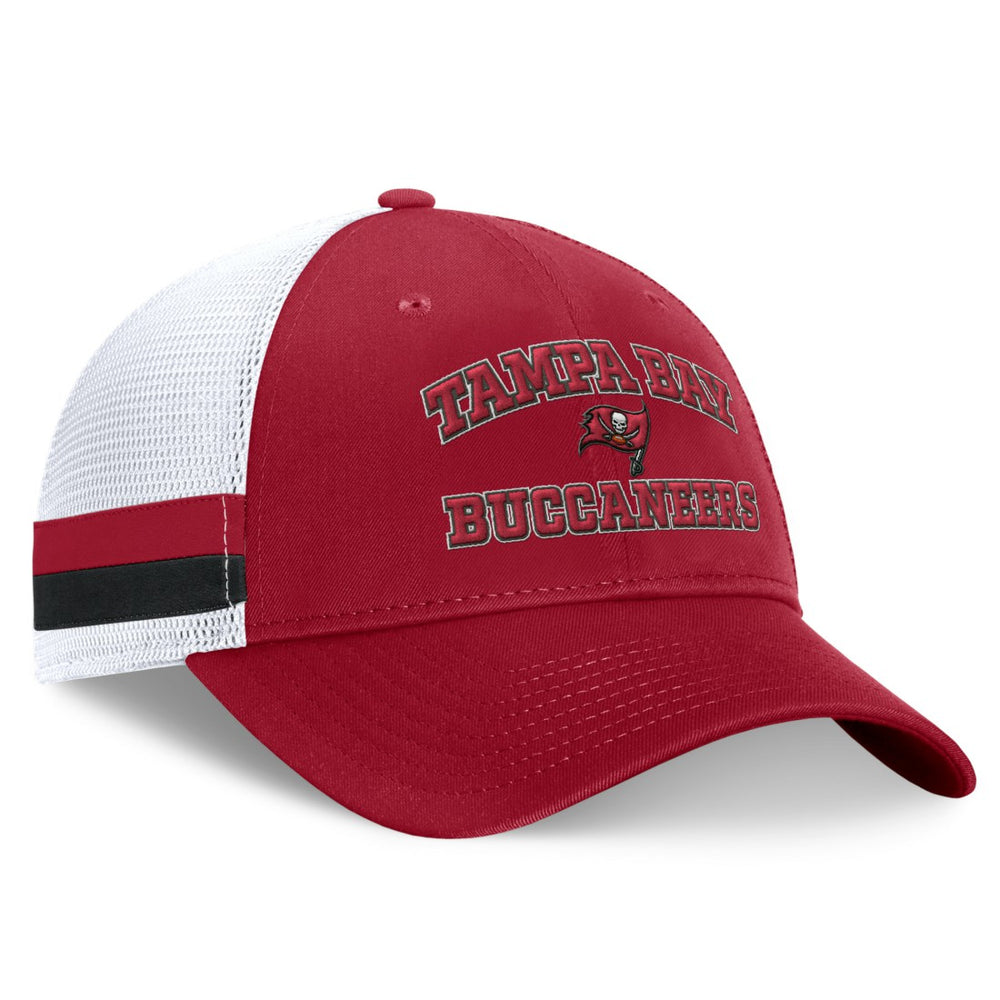 Tampa Bay Buccaneers Fundamentals Side Stripe Trucker Adjustable Hat - Red/White online