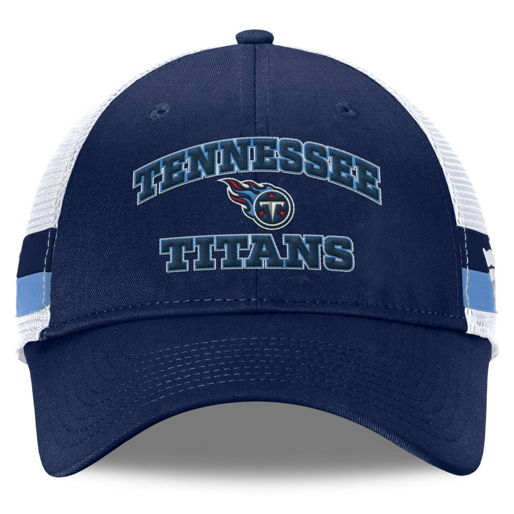Tennessee Titans Fundamentals Side Stripe Trucker Adjustable Hat - Navy/White outlet