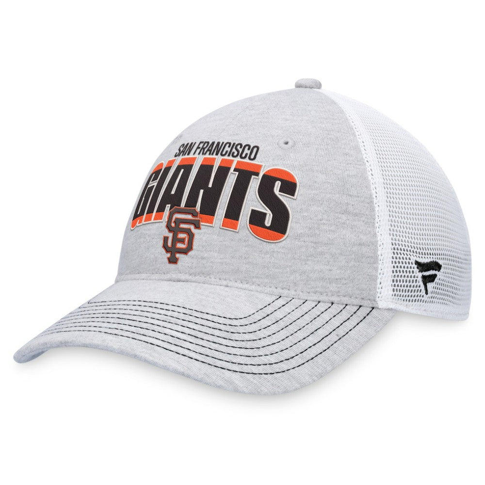 San Francisco Giants Logo Trucker Adjustable Hat Heather Gray/White