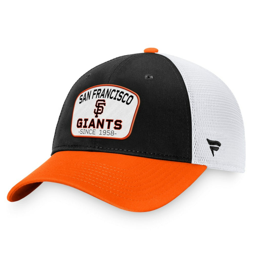San Francisco Giants Two-Tone Patch Trucker Adjustable Hat Black/Orange
