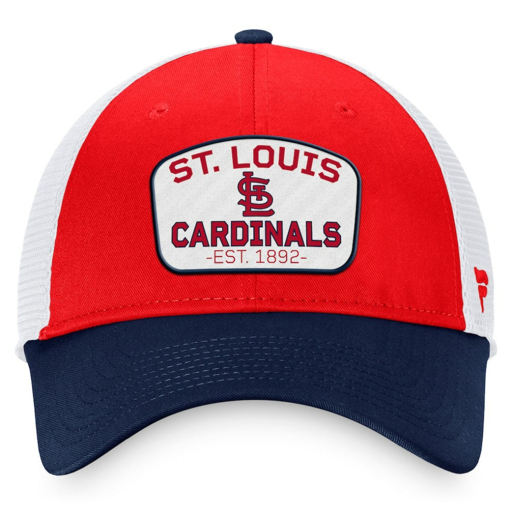 St. Louis Cardinals Two-Tone Patch Trucker Adjustable Hat Red/Navy