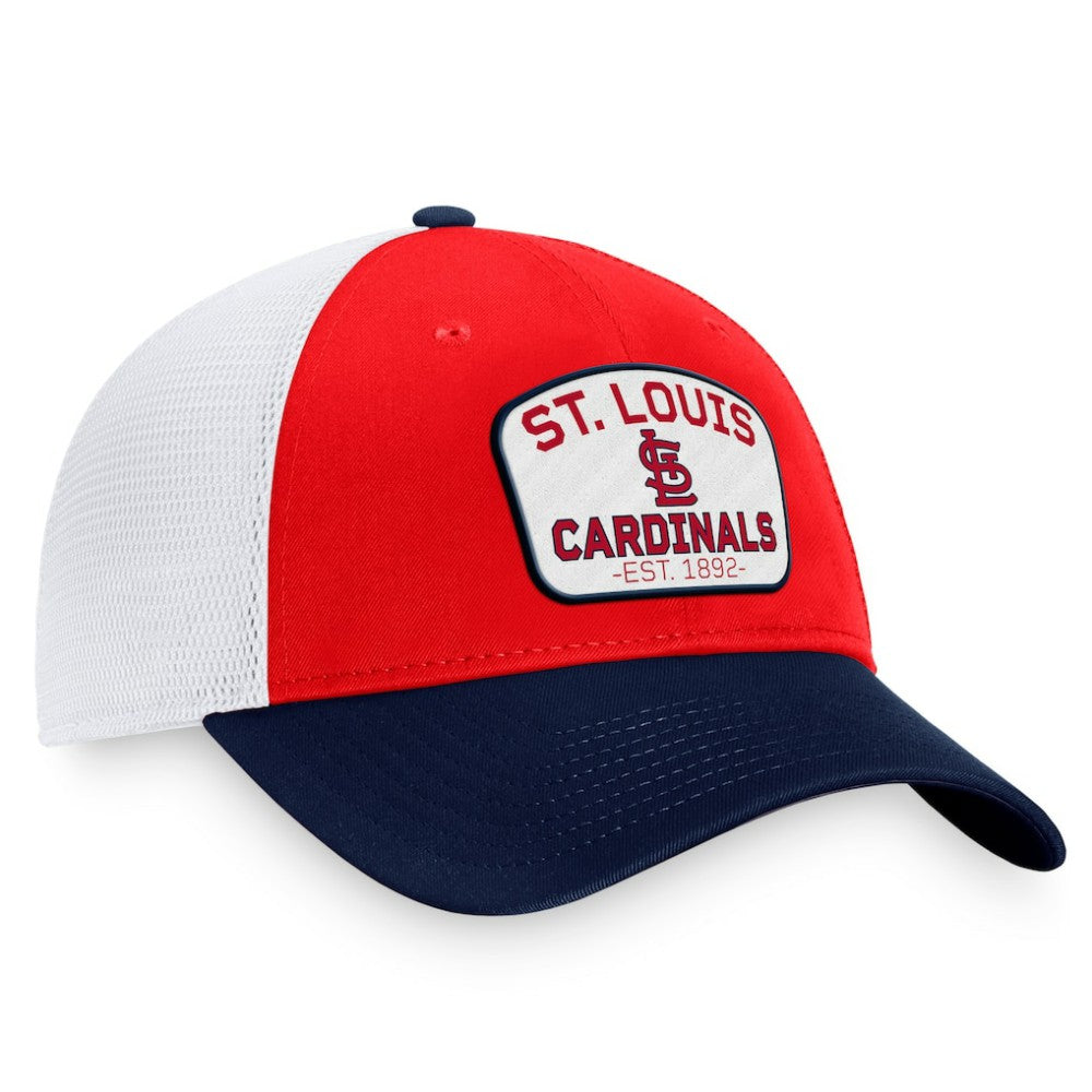 St. Louis Cardinals Two-Tone Patch Trucker Adjustable Hat Red/Navy