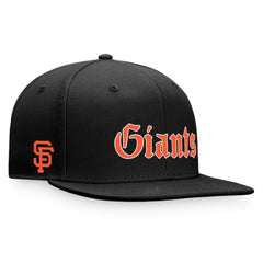 San Francisco Giants Gothic Script Fitted Hat Black