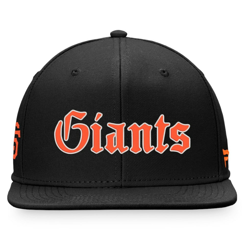 San Francisco Giants Gothic Script Fitted Hat Black