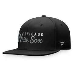 Chicago White Sox Script Snapback Hat Black