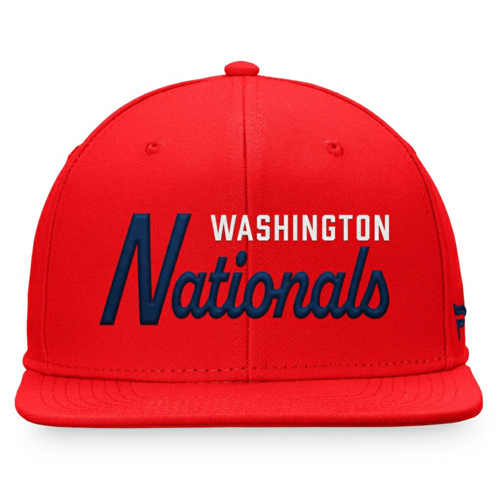 Washington Nationals Script Snapback Hat Red