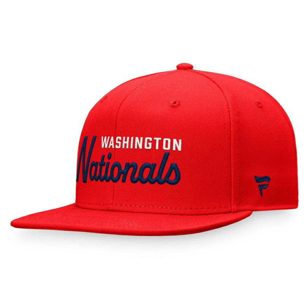 Washington Nationals Script Snapback Hat Red