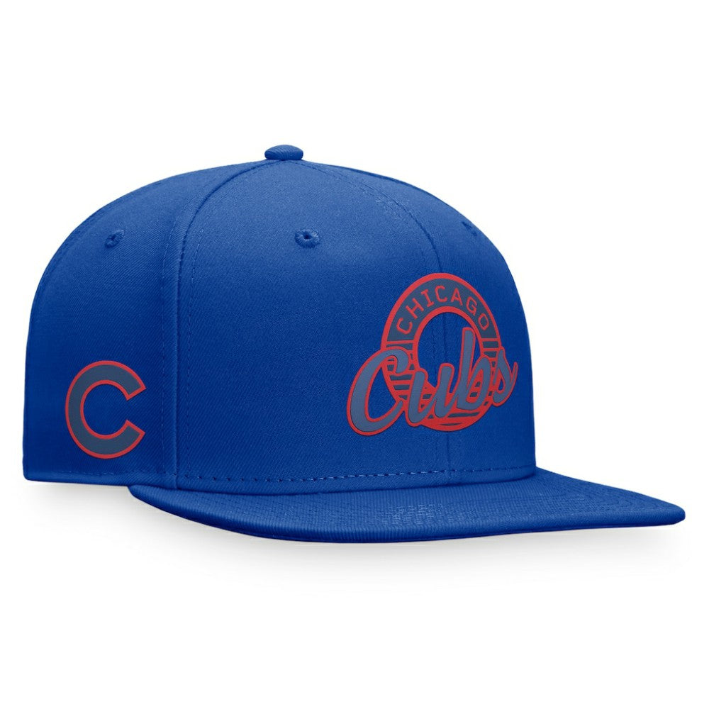 Chicago Cubs Circle Script Snapback Hat Royal