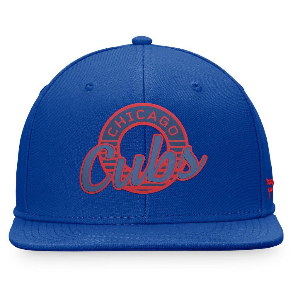 Chicago Cubs Circle Script Snapback Hat Royal