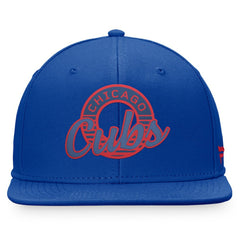Chicago Cubs Circle Script Snapback Hat Royal