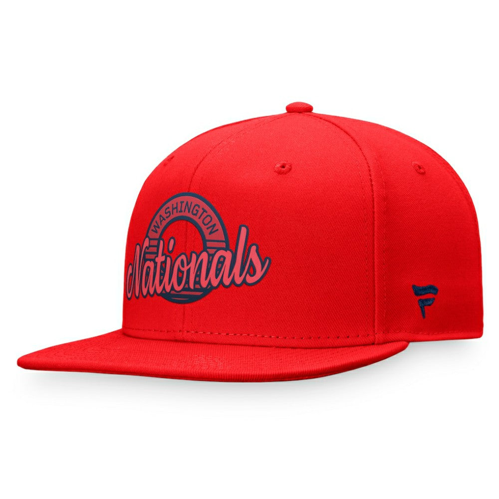 Washington Nationals Circle Script Snapback Hat Red