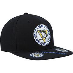 Pittsburgh Penguins Mitchell & Ness Vintage Hat Trick Snapback Hat - Black Hats