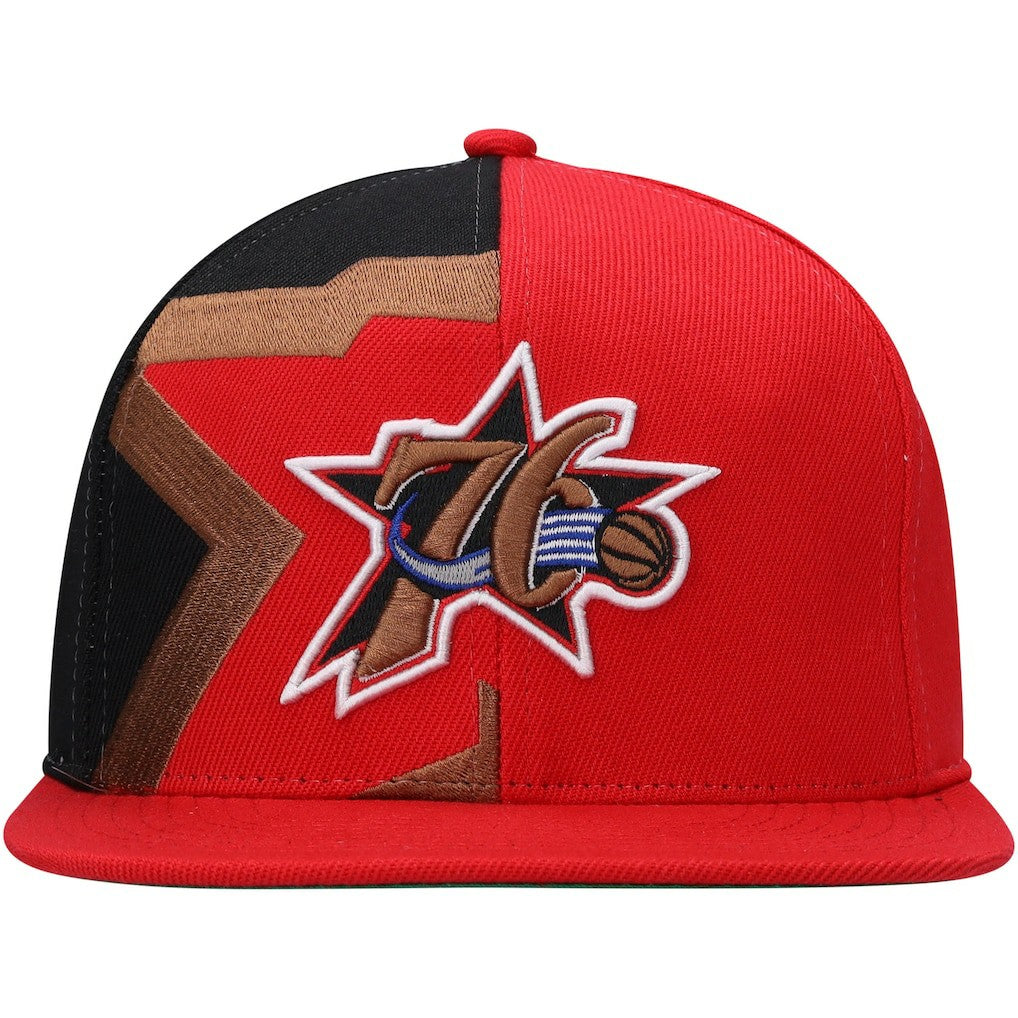 Philadelphia 76ers Hardwood Classics Retroline Snapback Hat - Red cheap