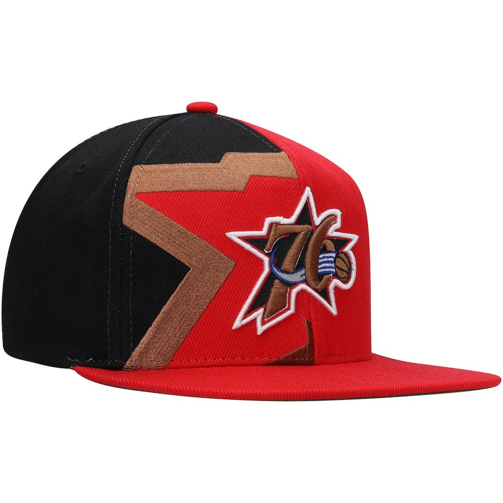 Philadelphia 76ers Hardwood Classics Retroline Snapback Hat - Red cheap
