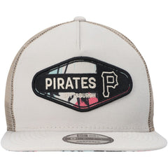Pittsburgh Pirates Retro Beachin' Patch A-Frame Trucker 9FIFTY Snapback Hat Natural