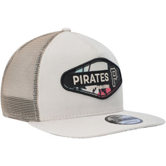 Pittsburgh Pirates Retro Beachin' Patch A-Frame Trucker 9FIFTY Snapback Hat Natural