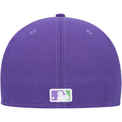 Boston Red Sox Lime Side Patch 59FIFTY Fitted Hat Purple