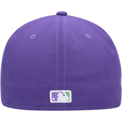 Los Angeles Dodgers Lime Side Patch 59FIFTY Fitted Hat Purple
