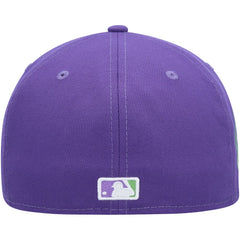 Athletics Lime Side Patch 59FIFTY Fitted Hat Purple