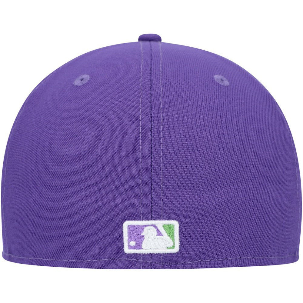 Pittsburgh Pirates Lime Side Patch 59FIFTY Fitted Hat Purple
